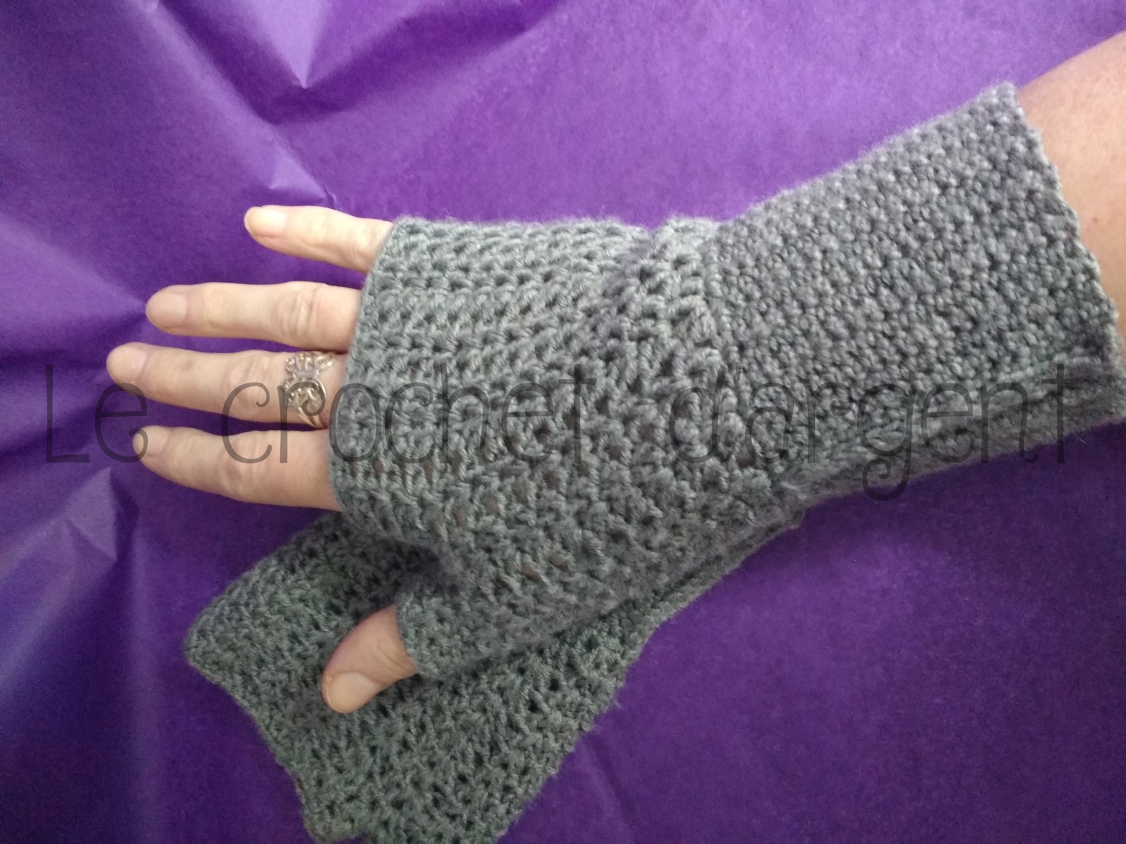 Mitaines dentelle au crochet